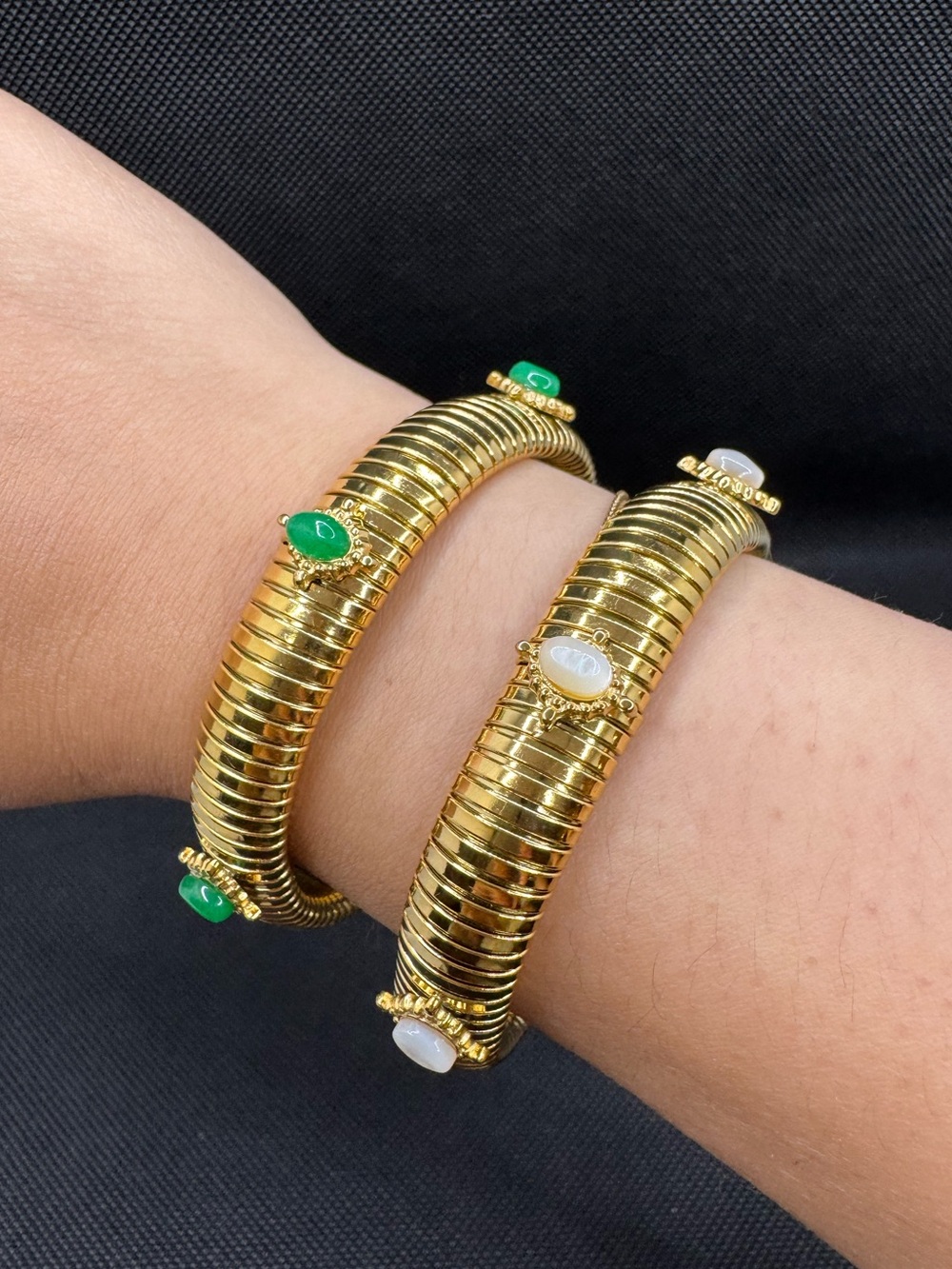 Set of 2: Kimono Dragon NYC Omega Bracelets Ideal 7” Wrist